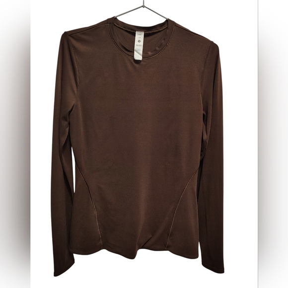 🍋 Lululemon Athletica Chocolate Long Sleeve Top - Size Small - Picture 3 of 6